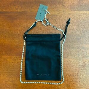 NWT silver All Saints rhinestone necklace